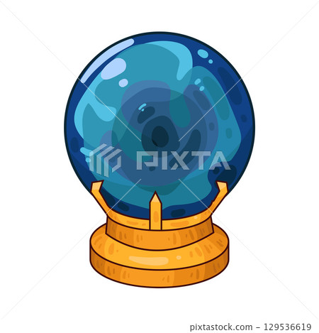 illustration of crystal ball illustration of crystal ball 129536619