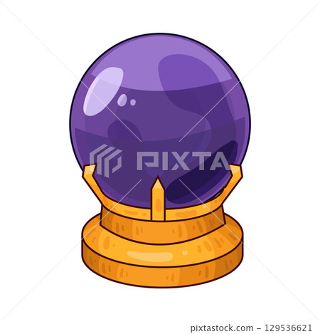 illustration of crystal ball 129536621