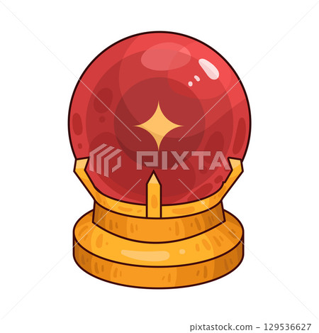 illustration of crystal ball illustration of crystal ball 129536627