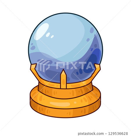 illustration of crystal ball 129536628