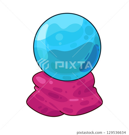 illustration of crystal ball illustration of crystal ball 129536634