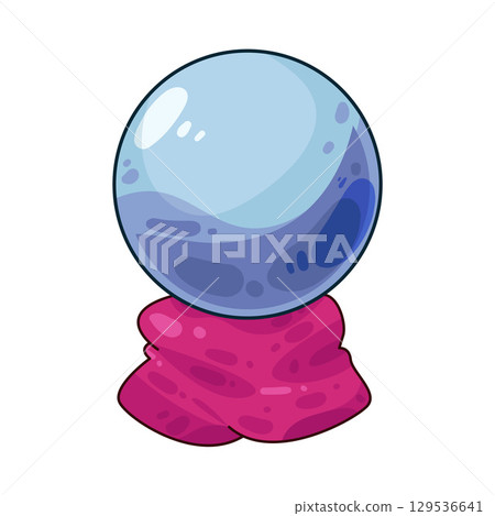 illustration of crystal ball illustration of crystal ball 129536641
