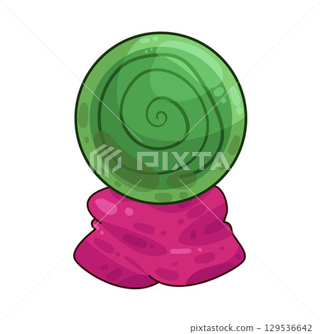 illustration of crystal ball 129536642