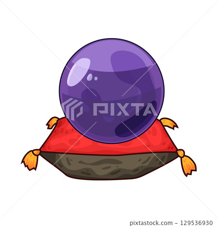 illustration of crystal ball illustration of crystal ball 129536930