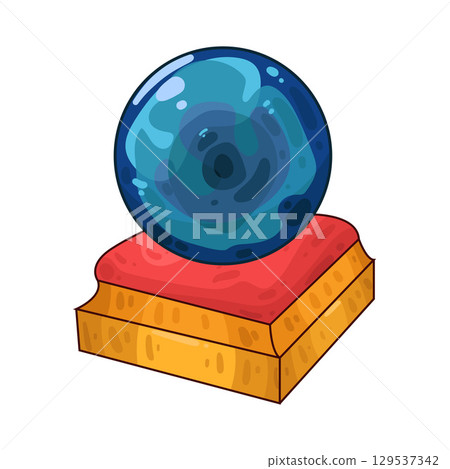 illustration of crystal ball illustration of crystal ball 129537342