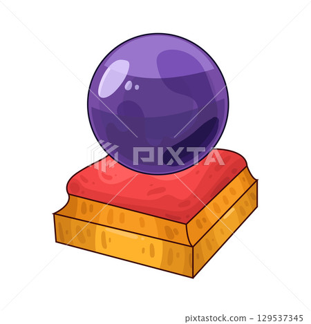 illustration of crystal ball 129537345