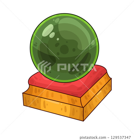 illustration of crystal ball 129537347