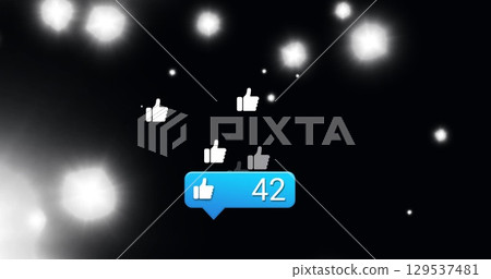 Image of media icons over black background Image of media icons over black background 129537481