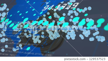 Image of data processing over network of connections 129537523