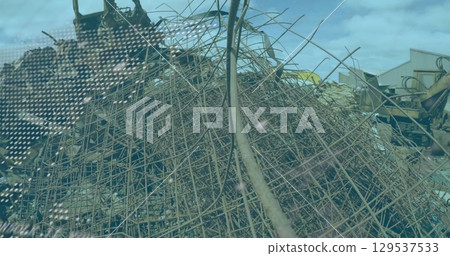 Image of data processing over rubbish dump Image of data processing over rubbish dump 129537533