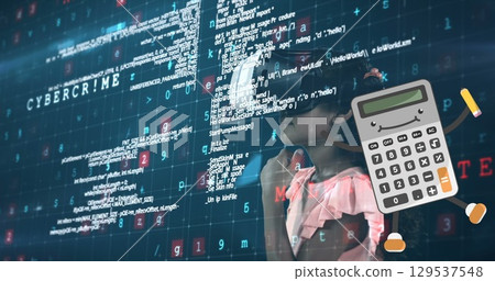 Image of covid cells and data processing over flag of honduras on blue background Image of covid cells and data processing over flag of honduras on blue background 129537548