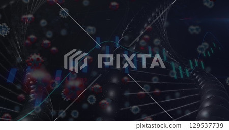 Image of medical data processing over dark background Image of medical data processing over dark background 129537739