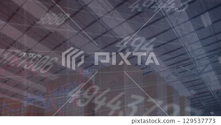 Image of financial connections over grey background Image of financial connections over grey background 129537773