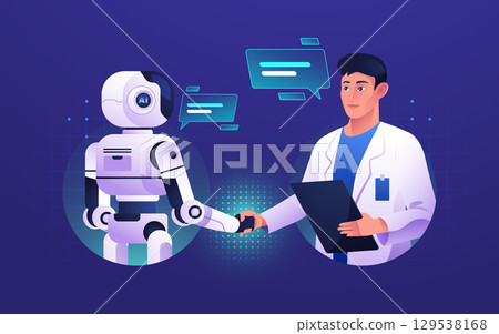 Gradient AI Healthcare Robot Composition Gradient AI Healthcare Robot Composition 129538168