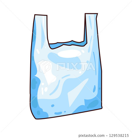 illustration of plastic bag illustration of plastic bag 129538215