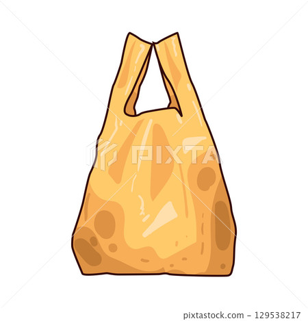 illustration of plastic bag illustration of plastic bag 129538217