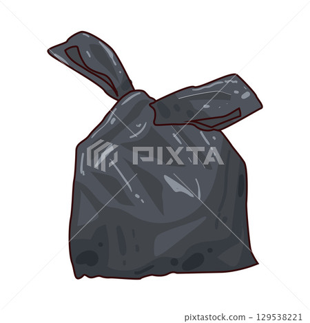illustration of plastic bag illustration of plastic bag 129538221