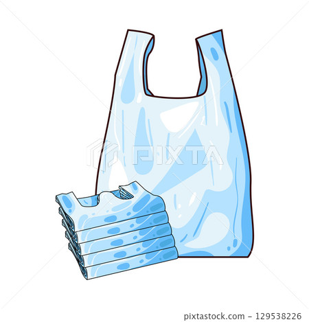 illustration of plastic bags illustration of plastic bags 129538226