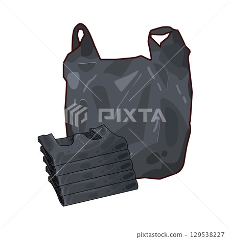 illustration of plastic bags 129538227