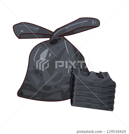 illustration of plastic bags illustration of plastic bags 129538420