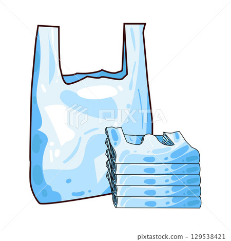 illustration of plastic bags illustration of plastic bags 129538421
