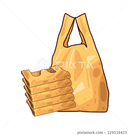 illustration of plastic bags 129538423