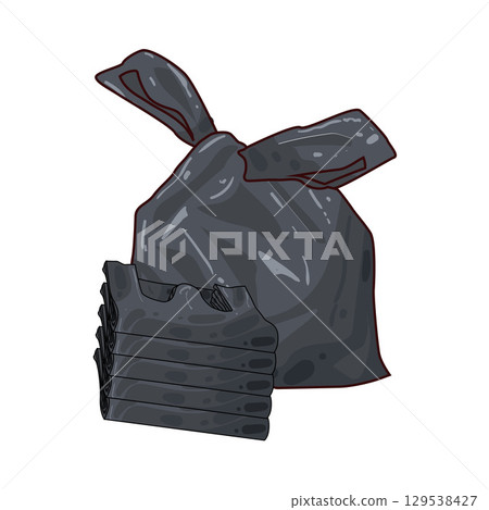 illustration of plastic bags illustration of plastic bags 129538427
