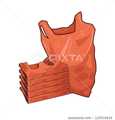 illustration of plastic bags 129538428