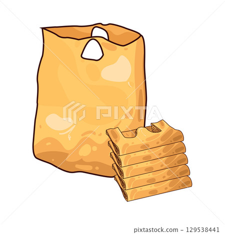 illustration of plastic bags 129538441