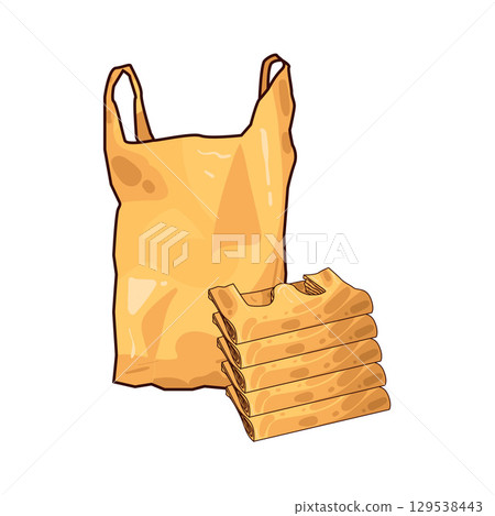 illustration of plastic bags illustration of plastic bags 129538443