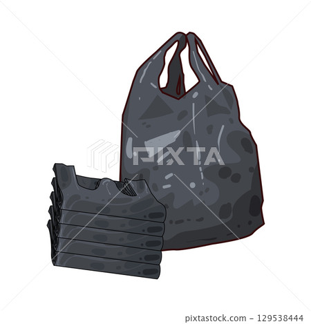 illustration of plastic bags 129538444