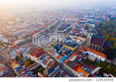 Panoramic view from above on the city Jihlava 129538449