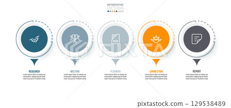 infographic, template, vector 129538489
