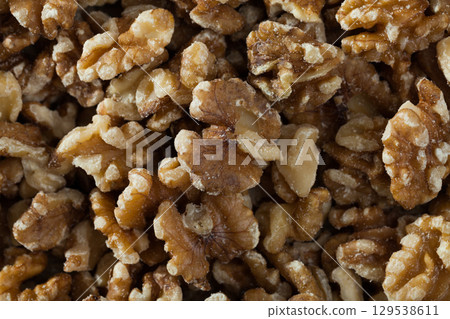 Close up of peeled walnuts 129538611
