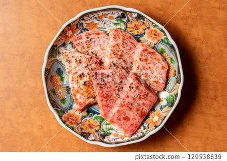 Delicious Japanese Black Beef Yakiniku 129538839