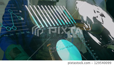 Image of data processing over worker repairing 129540099