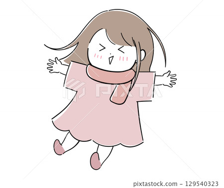 Girl with open arms (scarf) Girl with open arms (scarf) 129540323