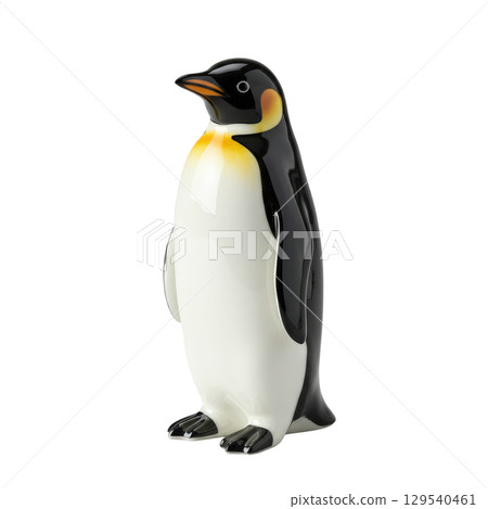 Emperor penguin porcelain figurine a classic vintage statuette for home interior decoration 129540461