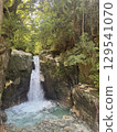 Waterfall shining in fresh green 129541070