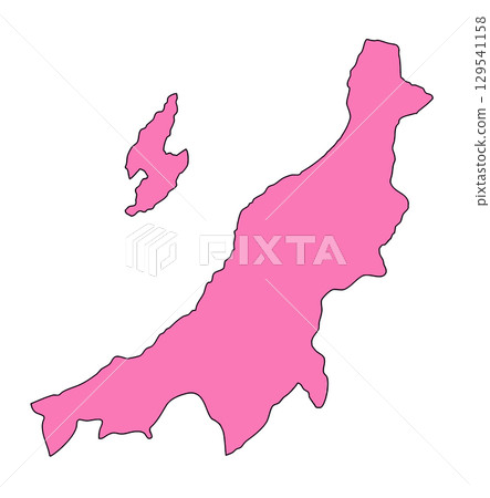 日本地圖新潟縣 日本地圖新潟縣 129541158