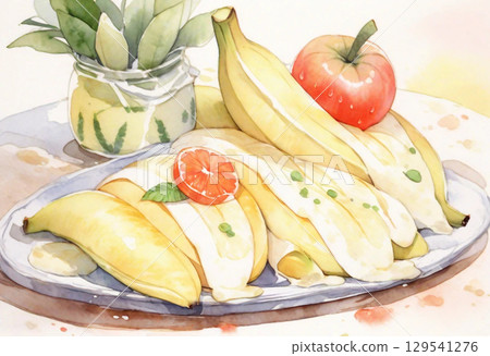 Banana (Watercolor style) 129541276