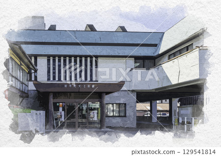 Watercolor style, Kotohira, Kotohira Town Cultural Center, Kotohira Town, Kagawa Prefecture 129541814