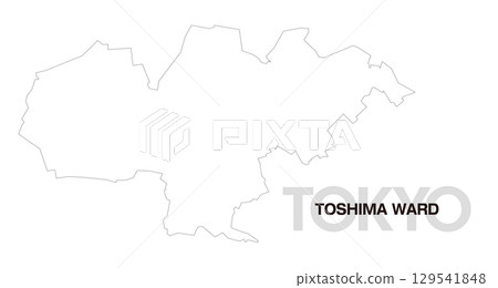 東京豐島區空白地圖 129541848