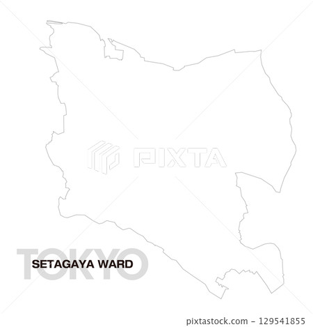 東京世田谷區的空白地圖 129541855