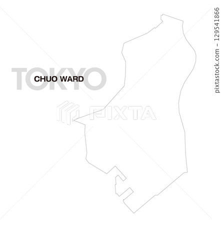 東京中央區的空白地圖 129541866