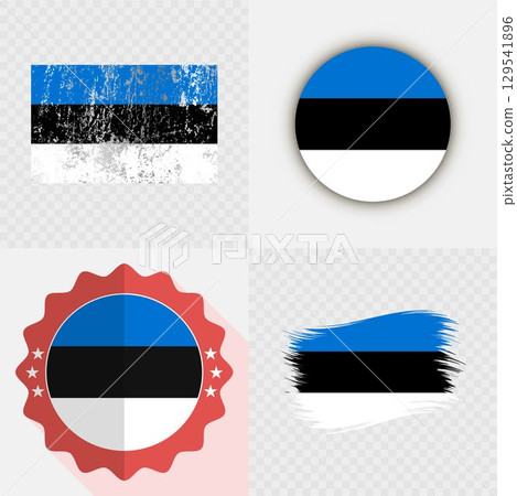 Estonia National Flag Icon Collection. 129541896