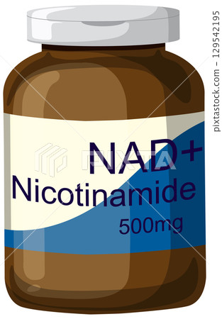 Nicotinamide Supplement Bottle Vector Illustration Nicotinamide Supplement Bottle Vector Illustration 129542195