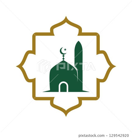 Islamic Mosque icon logo 129542920