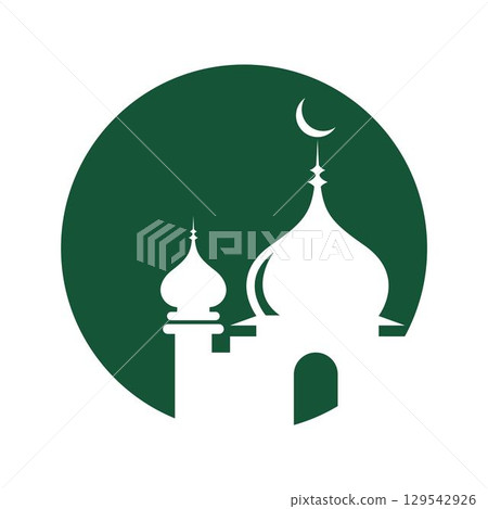 Islamic Mosque icon logo 129542926