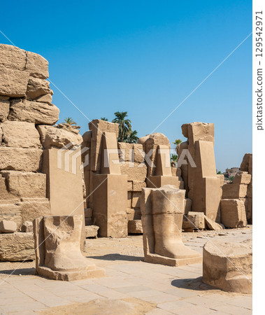 Ancient ruins of Karnak Temple in Luxor, Egypt 129542971